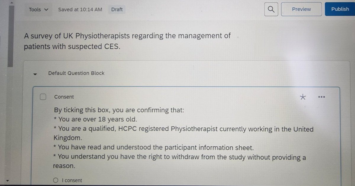 CombatSportPhys's tweet photo. Finishing touches being added to the #CES survey ahead of ethics submission.

Keep your eyes open for the link. We'd love as many responses as possible for this. https://t.co/4wGuTLB5vF
