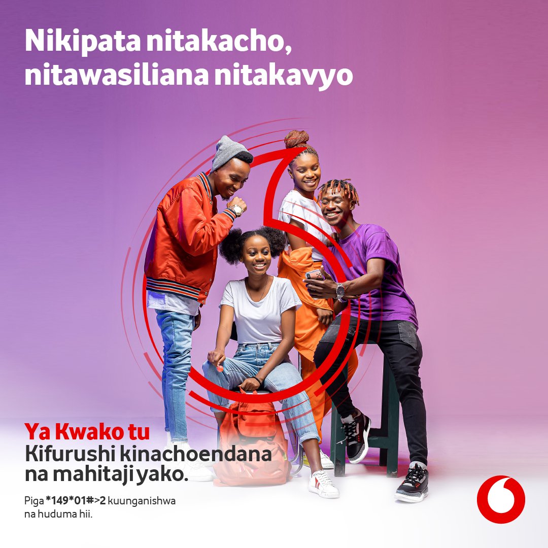 VodacomTanzania's tweet photo. Tunafahamu mahitaji yako na ndiyo maana tunakupatia uhuru wa  mawasiliano kupitia chaguo la bando mahususi linaloendanana na matumizi yako la Ya kwako Tu. #ZaidiYaMtandao
Tag mshkaji au bestie unayependa kubonga naye ukiwa na kifurushi cha Ya Kwako Tu. #PamojaTunaweza https://t.co/GGx7lqZOEe