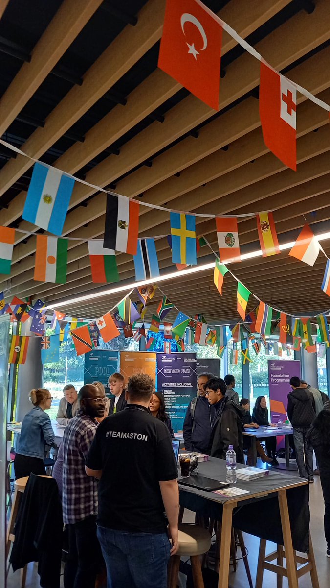 Our Student Life Fair in the Students' Union building is a great place to find out more about life as an Aston student. Speak to our Admissions team, Sports centre, Students' Union and Accommodation teams! #teamaston