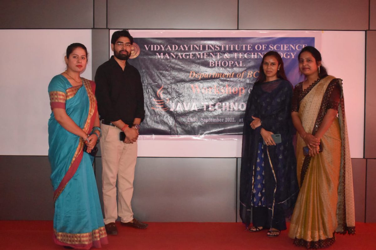NRIGroupIndia's tweet image. 2 Days #Workshop on #JavaTechnology at Vidyadayini Institute of Science, Management and Technology Organized by the Department of #BCA.
#Java #VISMT #TechnicalEducation #HigherEducation #Bhopal #MadhyaPradesh #AdmissonsOpen #India #NRIGroupIndia