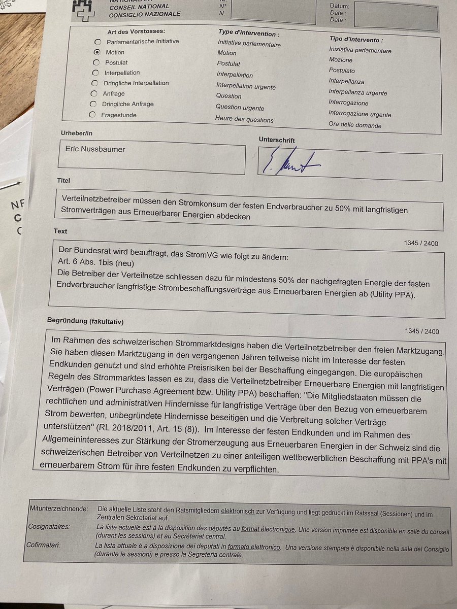 enussbi's tweet photo. Der direkte Bezug von grünem Strom muss ein Baustein der #ES2050 und des schweizerischen Strommarktdesigns werden. #UtilityPPA #GreenPPA #PPA https://t.co/lsQcBKrfM7