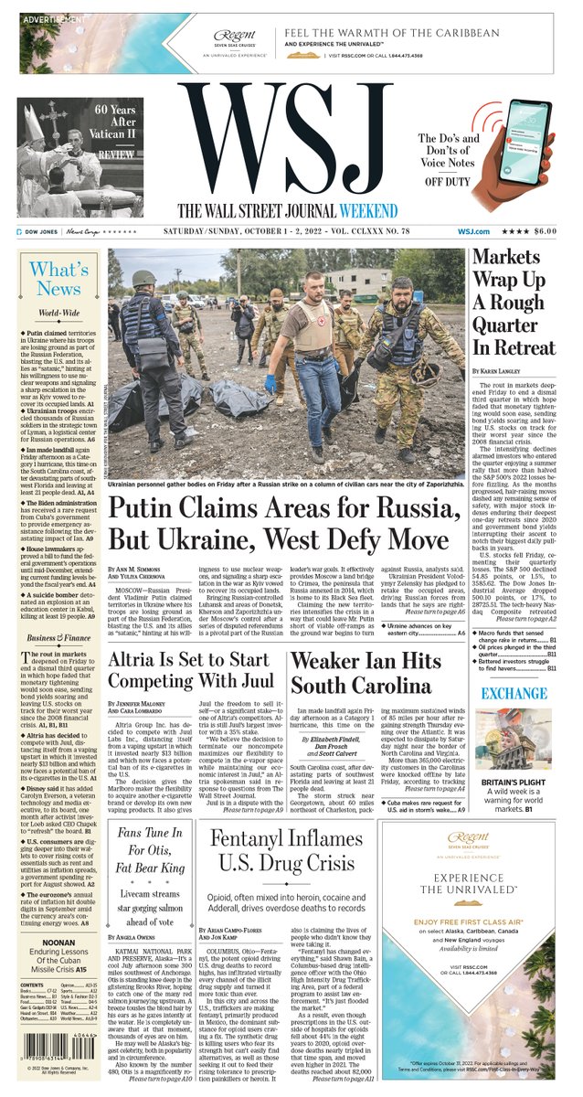 The Front Pages on Twitter: "RT @WSJ: Take a look at the front page of ...