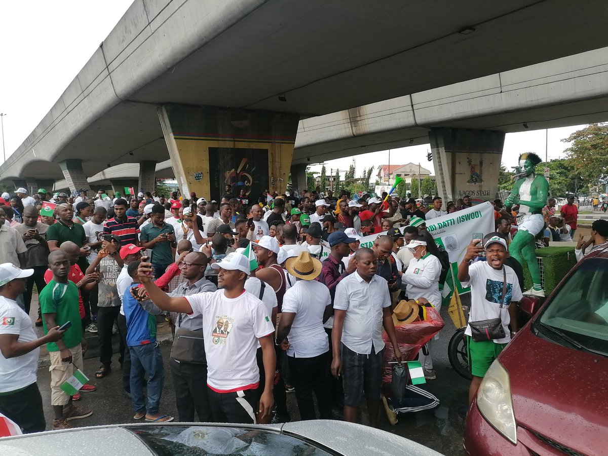 chigbu_chinyere's tweet photo. If you no dey the Peter Obi campaign  ground and you have your phone with you,just keep retweeting and liking any post carrying the protest.
#LagosRally #PeterObiForPresident2023 #4MillionMarch4PeterObi https://t.co/C0BhiGqsE7