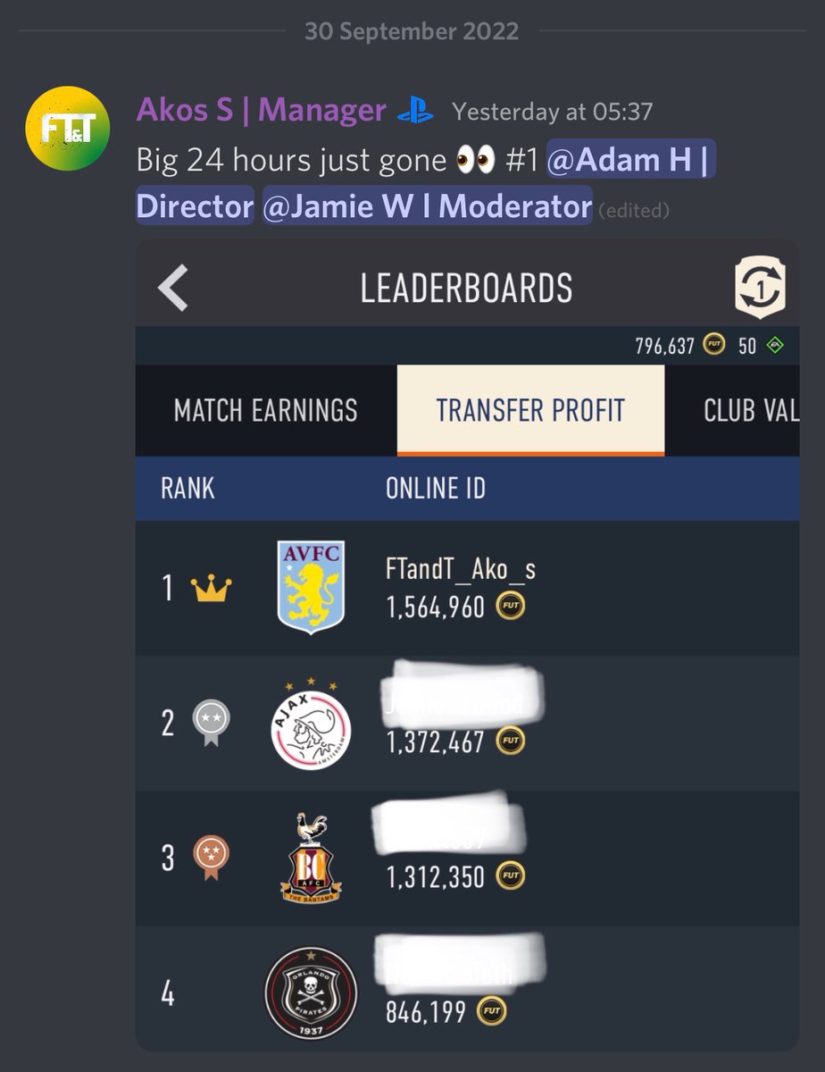 ftandt_'s tweet photo. What a great start to the week for our premium members!🤩

If you’re looking to make this sort of money then join our discord below!⬇️

https://t.co/Cl0PbkEZgN

#FIFA23 #FUT23 #Discord #trading #Premium #Tips https://t.co/sh6VaFrMdm