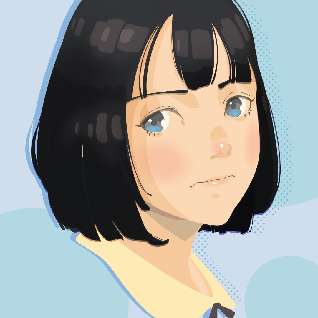 お疲れ様です。＃イラスト  #ポートレート