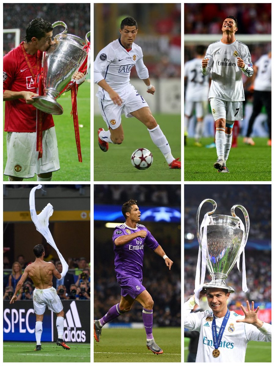 Cristiano Ronaldo really played 6 Champions League finals in 11 years between 2008-2018 that too with 2 different clubs and did it back-to-back with both 🤯🔥