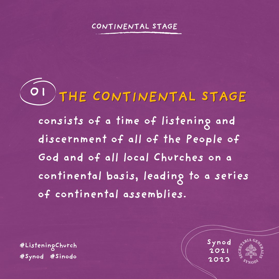 Synod_va's tweet photo. What is the Continental Stage? Click on the link to check out some other resources to understand the phase we are living:
👉https://t.co/ZXqFxc94xk
#ListeningChurch #Synod #Sinodo https://t.co/CPF6aRuRIa