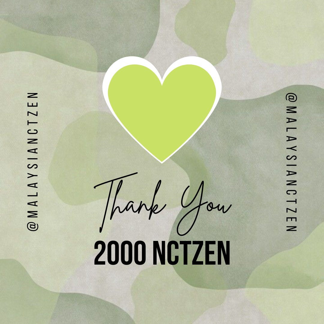 2 days ago we've reached 1k nctzen 💚 Today we have another 1k nctzen which make us now 2k nctzen 🥹 We are grateful for all the love and support 💚 The continued appreciation and response from all nctzen helped us to reach this position. Much love! 💚💚

#MalaysianNCTzen