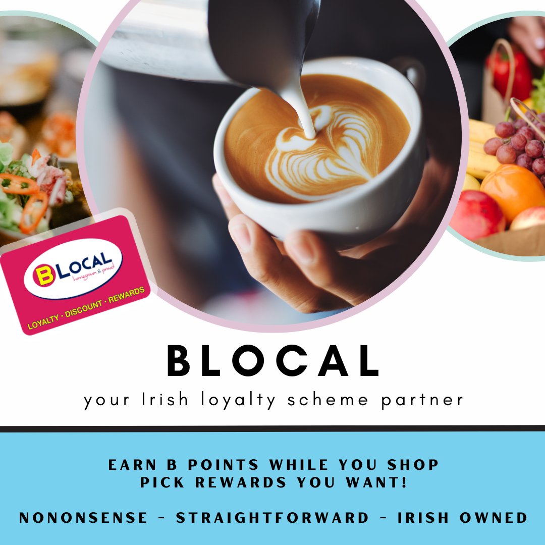 We work for all business models regardless of size.  From #cafes to #restaurants, #takeaways to #groceries, #hotels to #hostels and so much more!  

Reward customers with BLocal! 

#blocal #local #shoplocal #ireland #irish #supportlocal #reward