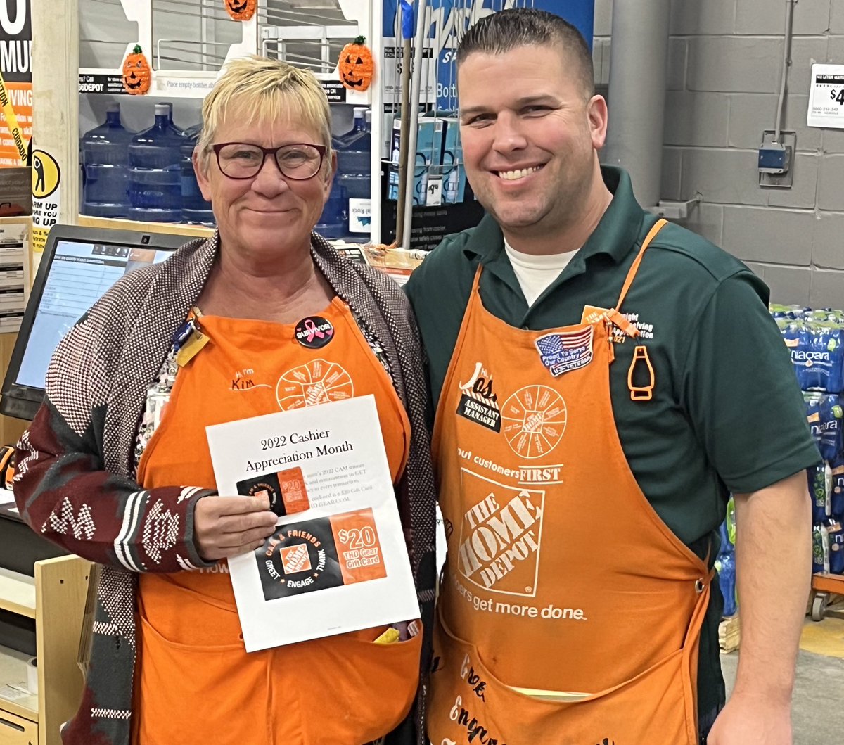 Congratulations Kim on your Award for being nominated 2022 Cashier appreciation Month Recipient. <a href="/bryan_robie/">Bryan Robie</a> <a href="/trayvan25/">Tracey Gordon</a> <a href="/WSeneca1231/">Home Depot 1231</a>