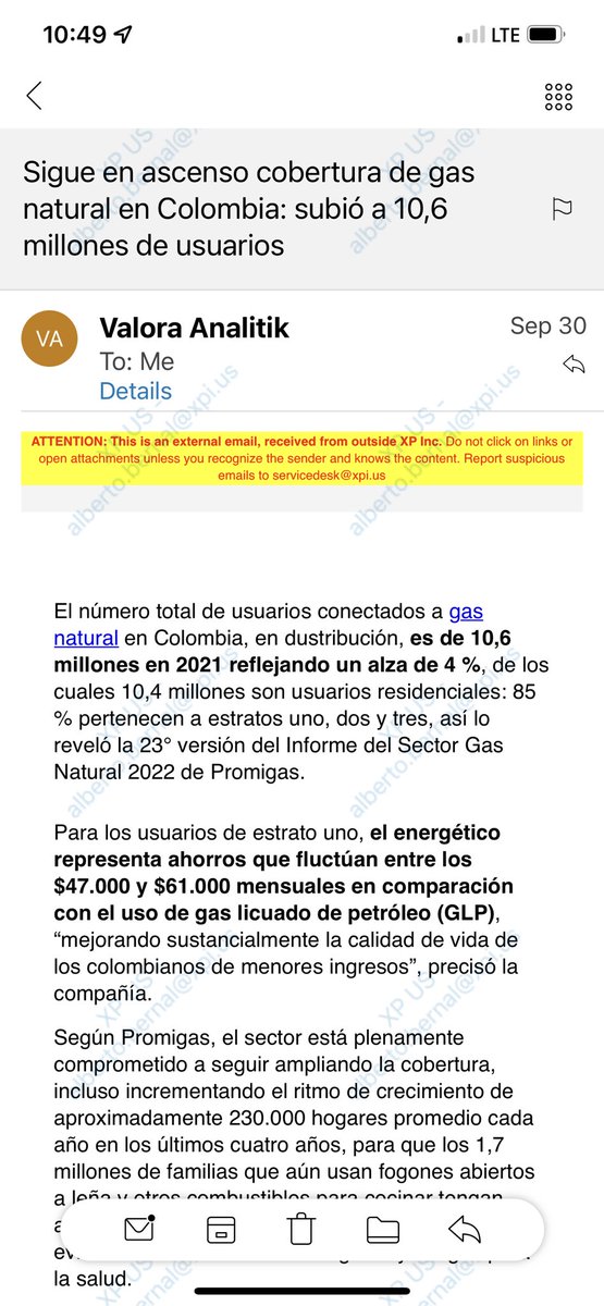 AlbertoBernalLe's tweet photo. El 85% de los colombianos que cocinan a diario con gas natural son estrato 1,2, y 3. Gracias a la autosuficiencia que tenemos en gas el ahorro mensual está entre 47 mil y 61 mil pesos por familia. Ese ahorro se acabará cuando 🇨🇴 tenga que importar gas de Venezuela #VivirSabroso https://t.co/zgv3OuYx0W