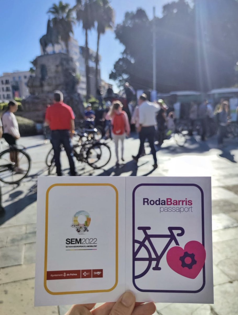 xiscod's tweet photo. 🚲💨 Arranca el #RodaBarris ‼️‼️‼️
➡️Donam el sus als participants que ja roden pels diferents districtes de #Palma!
A gaudir molt d’aquesta diada ciclista, acompanyada d’in magnific dia!☀️ https://t.co/ibjb6WD2Tx