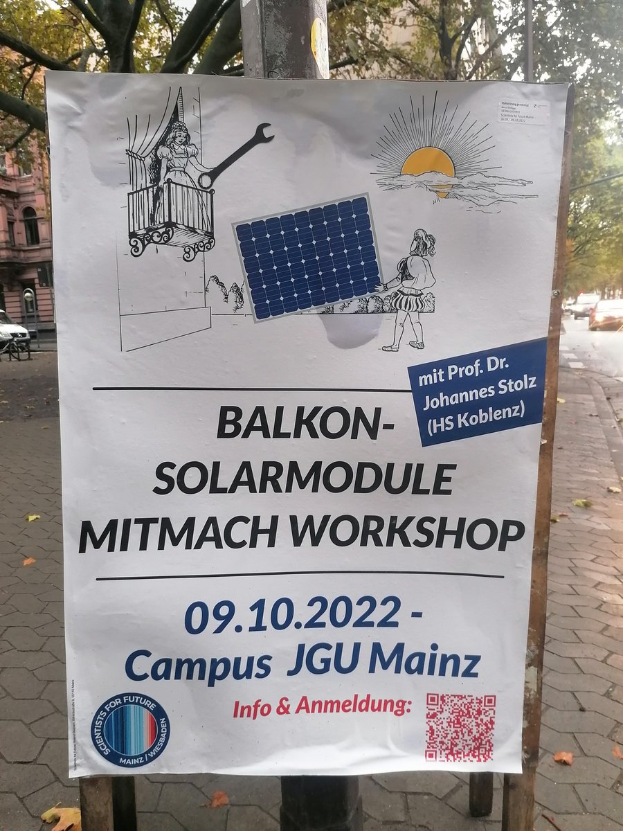 mostlymoss's tweet photo. Cool! DIY Workshop for solar modules on the own balcony at home. Uni Mainz. https://t.co/PADNr2mO4a