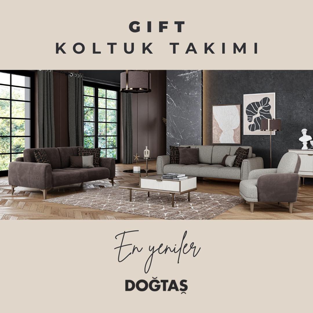 Doğtaş’ın en yenilerinden Gift Koltuk Takımı, salonunda kendi tarzını yansıtmak isteyenler için web sitemizde ve mağazalarımızda yerini aldı! 🛋

#Doğtaş #EvimdeDoğtaşZevki #KoltukTakımı #GiftKoltukTakımı #oturmaodası #oturmaodasıdekorasyonu #koltuktakımımodelleri