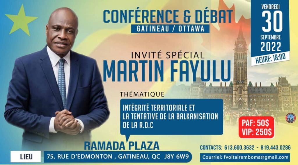 LKumbi's tweet photo. 🌴 FLASH ❗ FLASH ❗ FLASH 
Le Président élu @MartinFayulu a tenu une conférence hier à #otawa (Canada). 
L’échange fut riche et passionné sur la thématique « Intégrité territoriale et la tentative de la balkanisation de la #rdc ». @ECiDeRDC @DevosKitoko @CMoboni @JeanmarcKabunda https://t.co/tZCGBVZxri