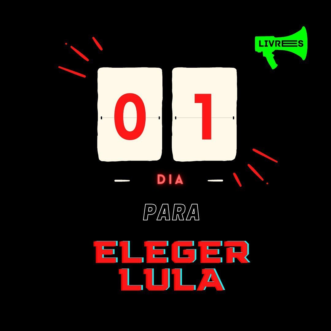 J_LIVRES's tweet photo. Tá chegando a hora!
#FORABOLSONARO #VamosJuntosPeloBrasil #Lula2022 https://t.co/axBvHsc83Z
