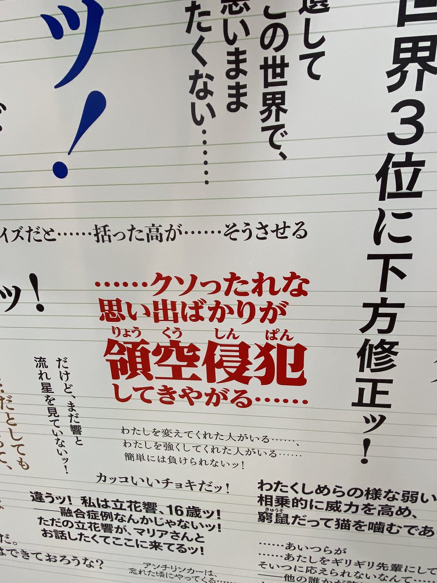 あとね、シンフォギア展ちょこちょこチョイスが正しすぎてるのがあるのよ 