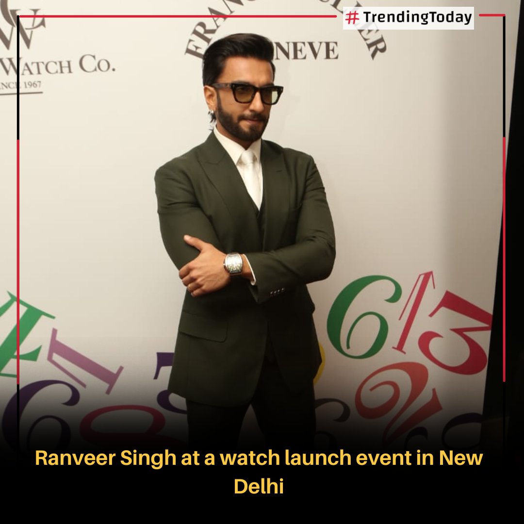 Trending_Today_'s tweet image. Ranveer Singh at a watch launch event in New Delhi
#RanveerSingh #watchlaunch #launchevent #newdelhi