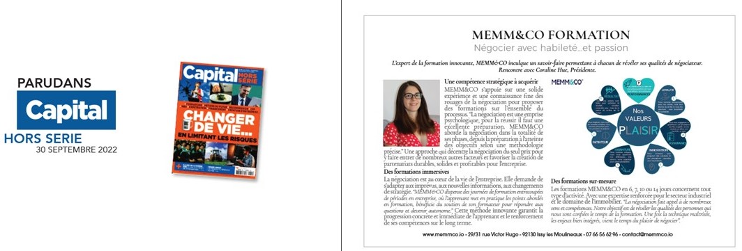 createurdemarge's tweet photo. Retrouvez MEMM&amp;CO dans le hors série de CAPITAL 

#changerdevie #formation #HurricaneIan #onlyfans #negociation #vente #Passion #Lunccommunity #Poshmark #immobilier https://t.co/eBgcQHd6FY