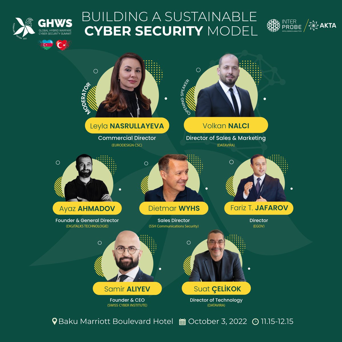 GHW_Summit's tweet photo. Skyscrapers, bridges, cities and countries… And now we are coming together at GHWS to build a Sustainable Cybersecurity Model.

🇦🇿 Baku, Azerbaijan

📍Marriott Boulevard Hotel

📆 October 3, 2022

🕔 11.15 - 12.15

🌐 To review 👉🏻https://t.co/Oyx85xAEEX

#GHWS2022 https://t.co/fXqYnpBhF2
