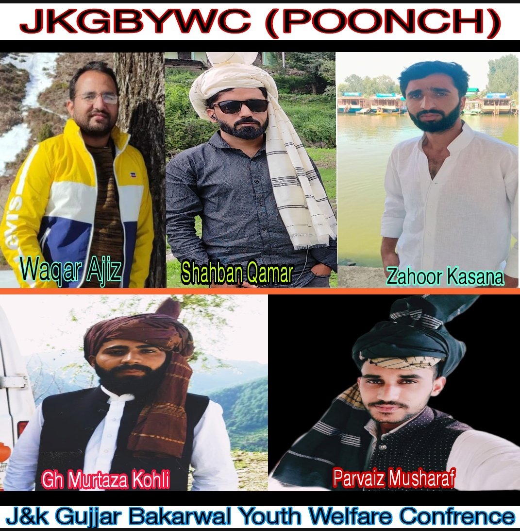 Badshah_Rapstar's tweet photo. J&amp;k  Gujjar Bakarwal Youth welfare Confrence (Team Poonch) 
@WaqarAjiz1 @ZahoorAhmedCho1 
@gh_kohli @parvaizmushraf @ZahidParwaz @rahie_mustafa 
@JKGBYWC @HMOIndia
#NoStStatusToUpperCaste
#StopAddingEliteClassIntoTribe https://t.co/kRsnJP9mrV
