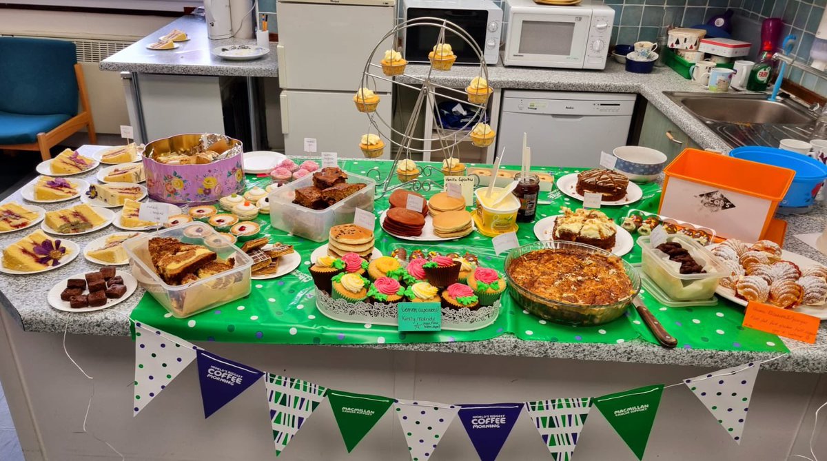 A super spread for our Macmillan coffee morning, £300+ raised so far #MacmillanCoffeeMorning