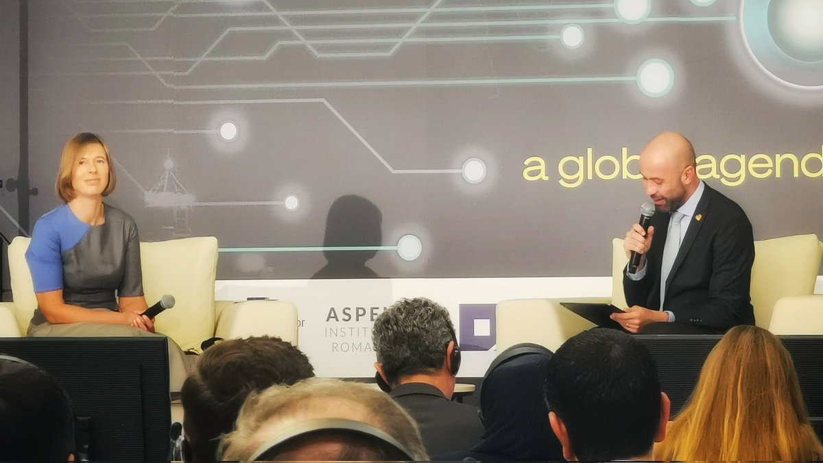 MihaiStescu's tweet photo. @KerstiKaljulaid former president of Estonia at @ITU PP22
"First step in digitalisation begun because the private sector had a quick start. 
The legal space was the sandbox for the digitalisation. 
The public service should be developed at the same level as private sector." https://t.co/sQCJwWaccI