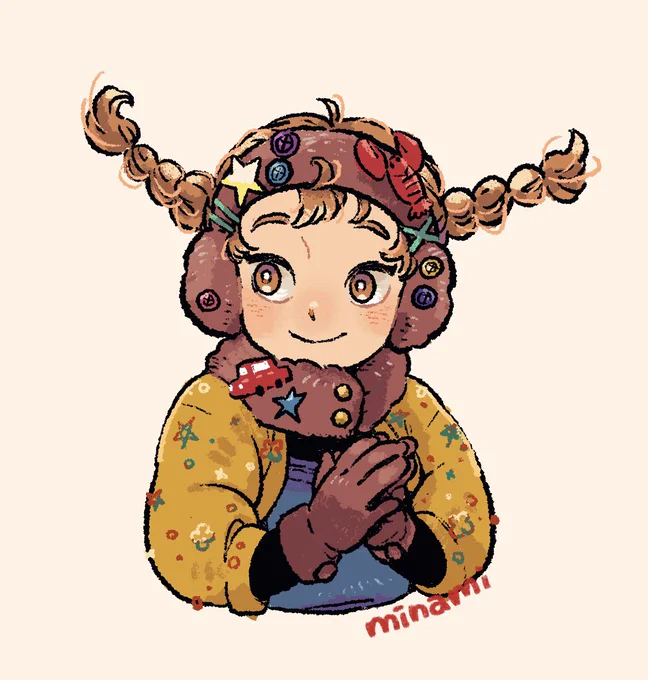 かわいいちゃんが描けましたくまっぽい #創作 #イラスト 