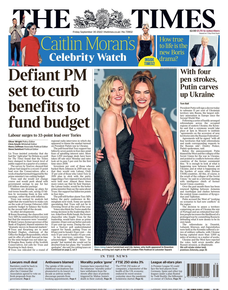 <a href="/trussliz/">Liz Truss</a> <a href="/TheSun/">The Sun</a> Cutting the benefits of the poor, old and disabled to pay for tax cuts for the rich is immoral and disgusting. Who elected you as Prime Minister?