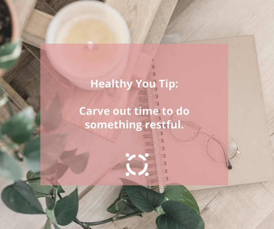 ChrstnWmenatWrk's tweet image. HEALTHY YOU TIP: Are you getting enough #rest? Rest is not just about getting enough sleep but rather resting from the stresses of your life. Carve out time to do something restful. What will that look like for you?
#selfcare #getenoughrest