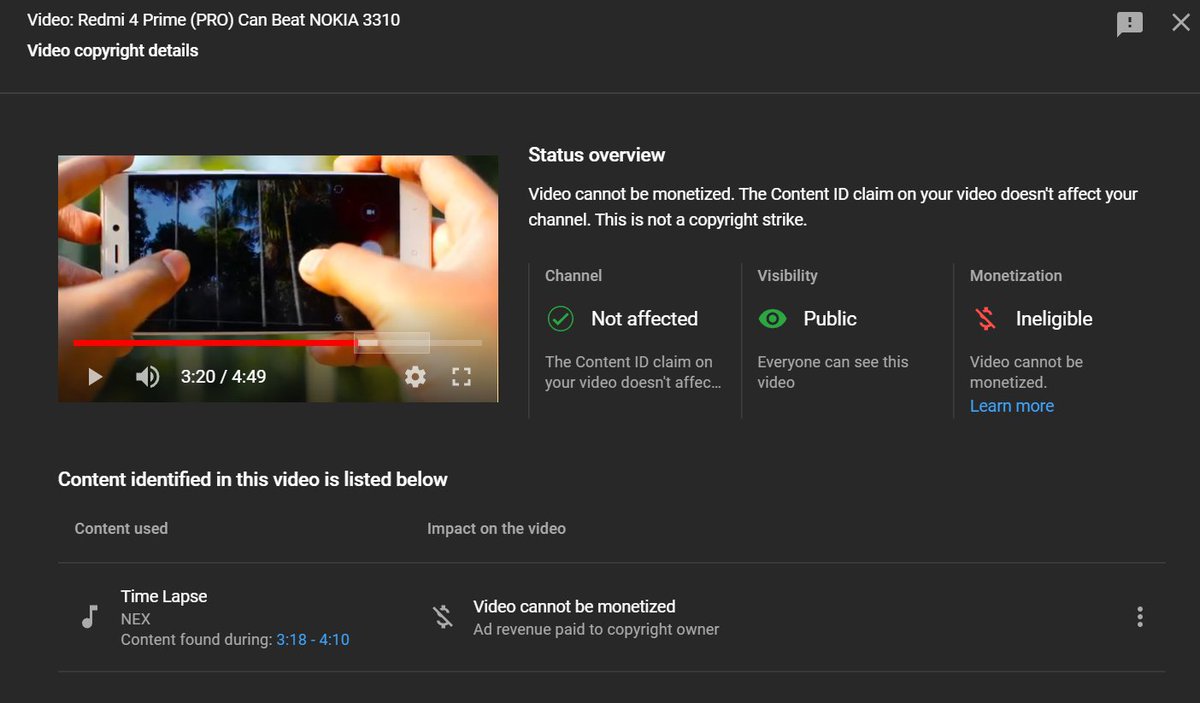 into_youtech's tweet photo. @ThisIsTheFatRat a channel named NEX is claiming your Time Lapse song as his creation 

@TeamYouTube this is another abuse of your content id system. Can please ban this user NEX ( https://t.co/KUrJxVpanN )? https://t.co/tLhMH9Nw1K