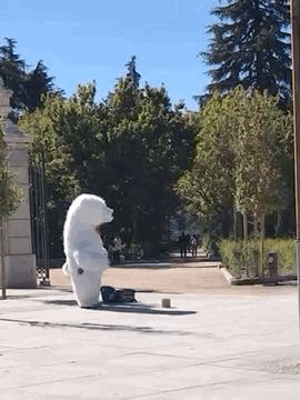 cristinadecast5's tweet photo. #MPL22 El oso de la cabalgata de Cádiz en el MLP, el Dr Letrán está en todo https://t.co/UIapxYbzX7