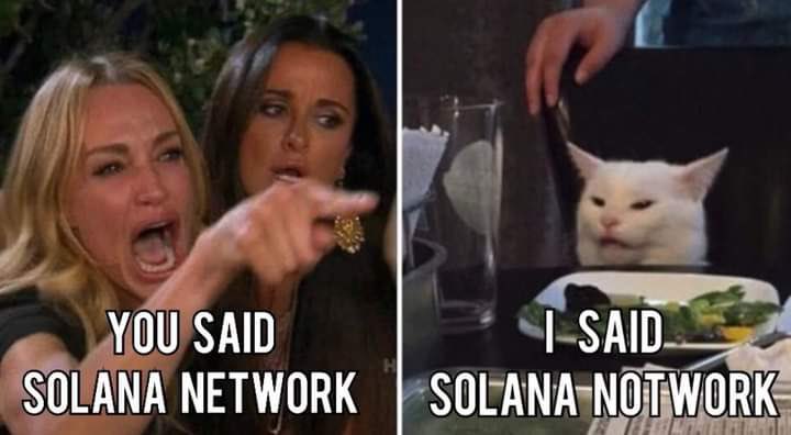 SolanartNFT's tweet photo. Solana finally back from the monthly reboot? gm 😩 https://t.co/SxWuLHhbLu