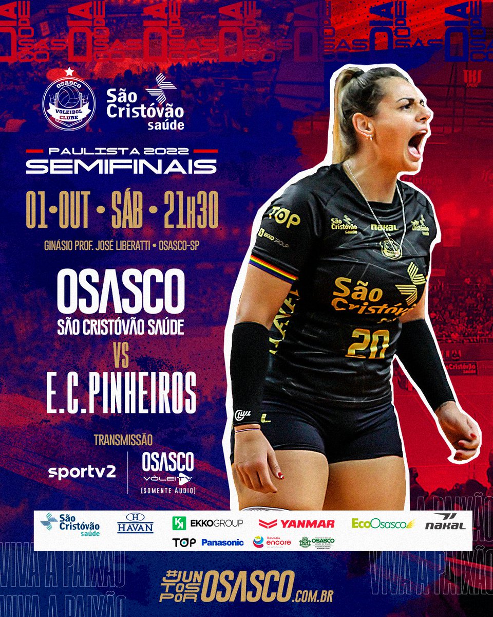 OsascoVC's tweet photo. É HOJE! DIA DE CASA CHEIA! 🏐👊😍
Nosso primeiro confronto nas semifinais do Campeonato Paulista 2022 será na nossa casa, às 21h30!

#VemProLiberatti e vamos TODOS #JuntosPorOsasco na torcida, raça e vibração!

🏐 Abertura dos portões às 19h30 (Sócios) e 20h (não sócios) https://t.co/fdiUZe9gue