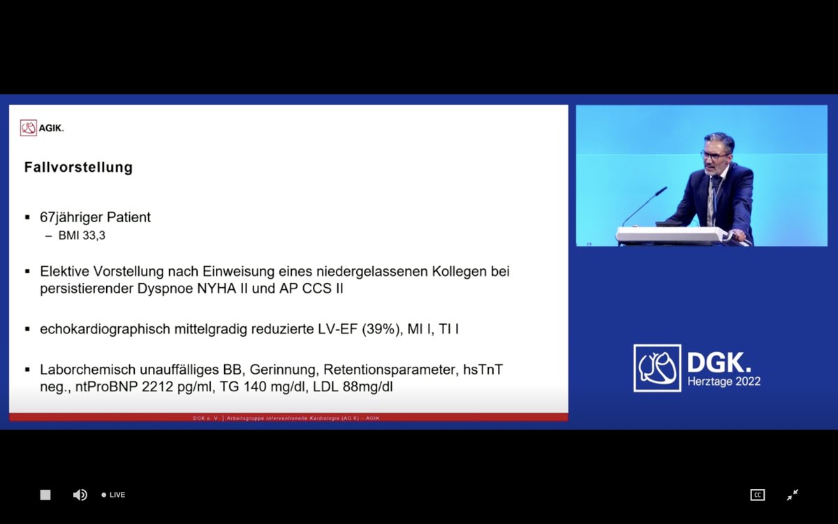 KardiologieHH's tweet photo. #AGIKplenum-Session at #DGKHerztage
➡️#PCI in Grenzsituationen
#Experience meets #Evidence
#LiveInTheBoxCase: Treatment of #ISR https://t.co/dpui74N9AJ