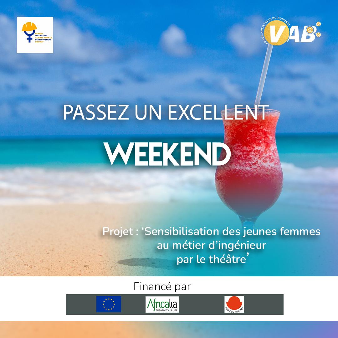 Vaburundi2020's tweet photo. « Laissez tous vos problèmes et soucis dans le passé et passez un merveilleux week-end ! »
#VAB #FIADI #Pasacc #weekend #weekendvibes https://t.co/UHhRghKyQ3