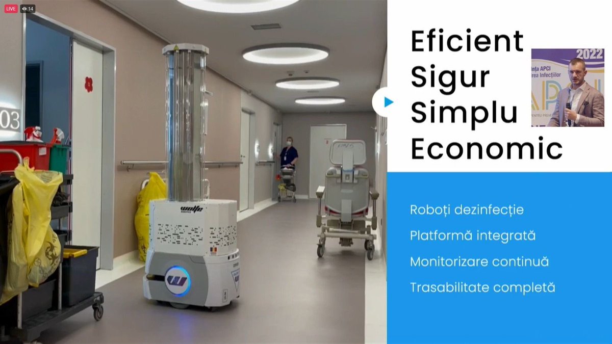 WOLFeRobotics's tweet photo. Ștefan @StefanToma14, CEO @WOLFeRobotics a prezentat săptămâna aceasta gama dispozitivelor noastre cu tehnologie #UVC la Iași, în cadrul Conferinței #APCI, în 1a zi de sesiuni pe tema „Bune practici în prevenirea infecțiilor”.
#medical #robotics #uvclight #uvtech #safehospitals https://t.co/I5TB73uxmj