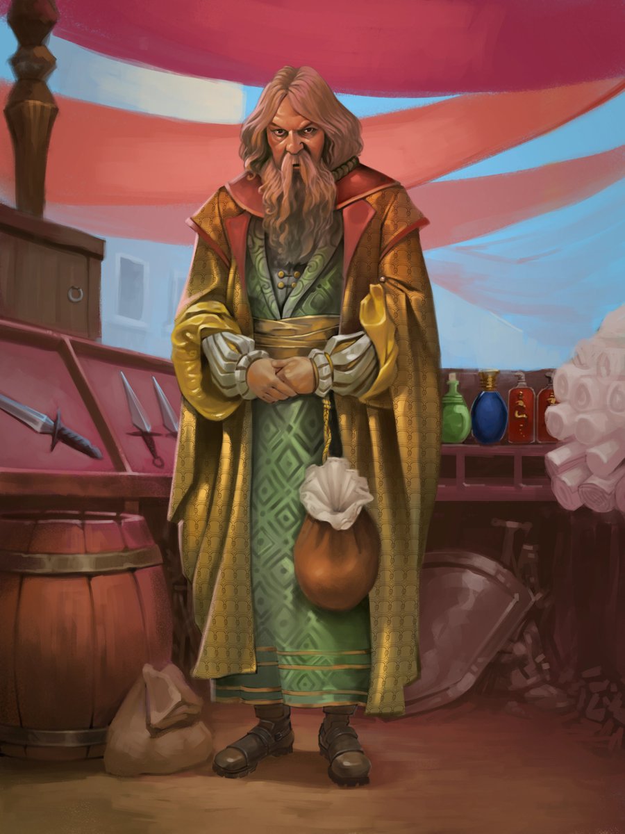 AgeOfEykar's tweet photo. Here is our new illustration for merchants, does it make you want to establish trade routes on the Eykar world? https://t.co/z5DxKevLrP