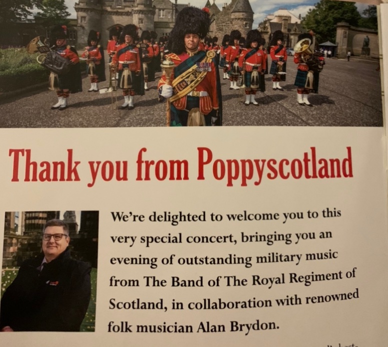 DoranTimson's tweet photo. Delighted to attend the Poppyscotland’s Celebrating Our Heros concert over at Howden Park, It was absolutely phenomenal. Thank you for such an amazing evening Alan Brydon and The Band of The Royal Regiment of Scotland.❤️💙🇬🇧 https://t.co/ar0bGLCSxB
