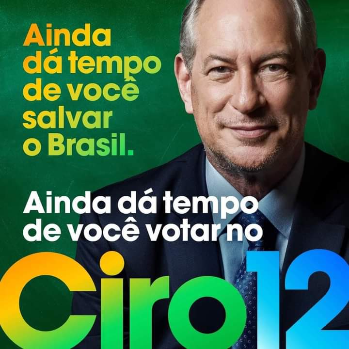 WilliamJacob's tweet photo. Ainda dá tempo. Vote no melhor, vote em Ciro Presidente.

#CiroPresidente12 https://t.co/qmL6O2P6eW