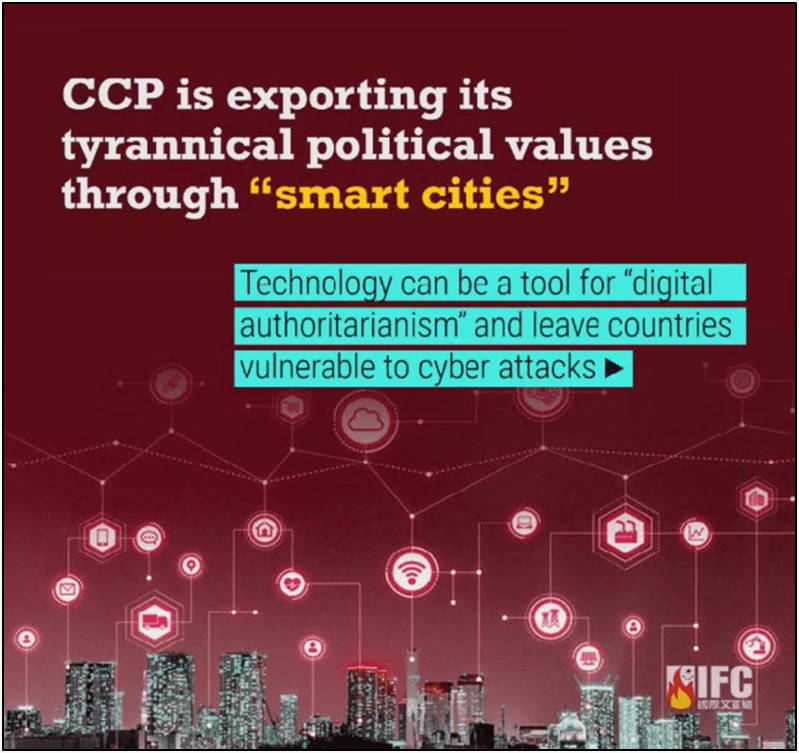 uttamde754's tweet photo. CCP is exporting its tyrannical political values through "smart cities", technology can be a tool for "digital authoritarianism" and leave countries valuable to cyber attack.
#BoycottCCP https://t.co/5flvtsoDlI