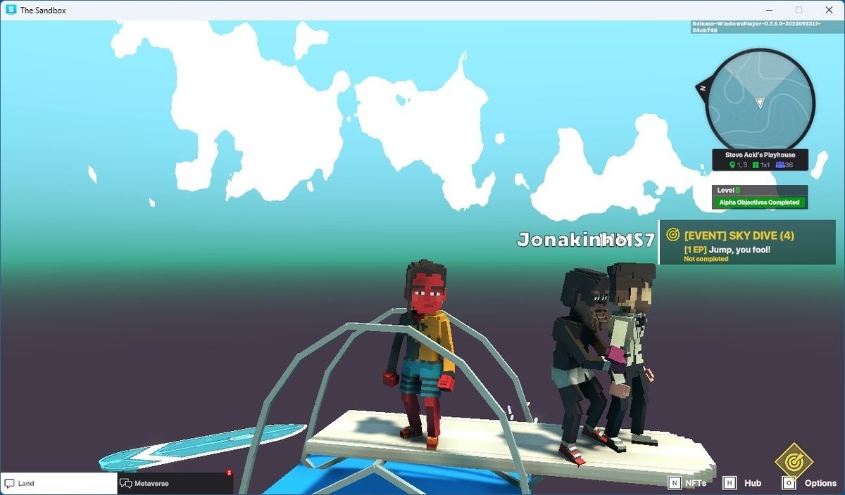 promp155's tweet photo. @TheSandboxGame @steveaoki I just participated in the #SandboxAlphaS3Giveaway for a chance to win 500 SAND! Found the high diving board in @steveaoki's Playhouse, check out my screenshot below!
👇 https://t.co/h4lcunYp3U