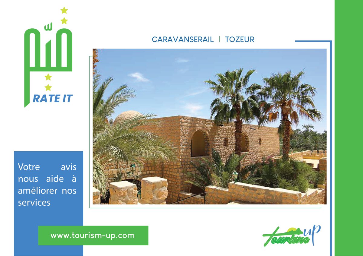ttourismeup's tweet photo. Hôtel Caravanserail
Visitez notre nouvelle plate forme
https://t.co/IDJTA54WOs
#Tourism_Up #rate_it #Tozeur #MEPI #AMAJ https://t.co/FVx36sZNmF
