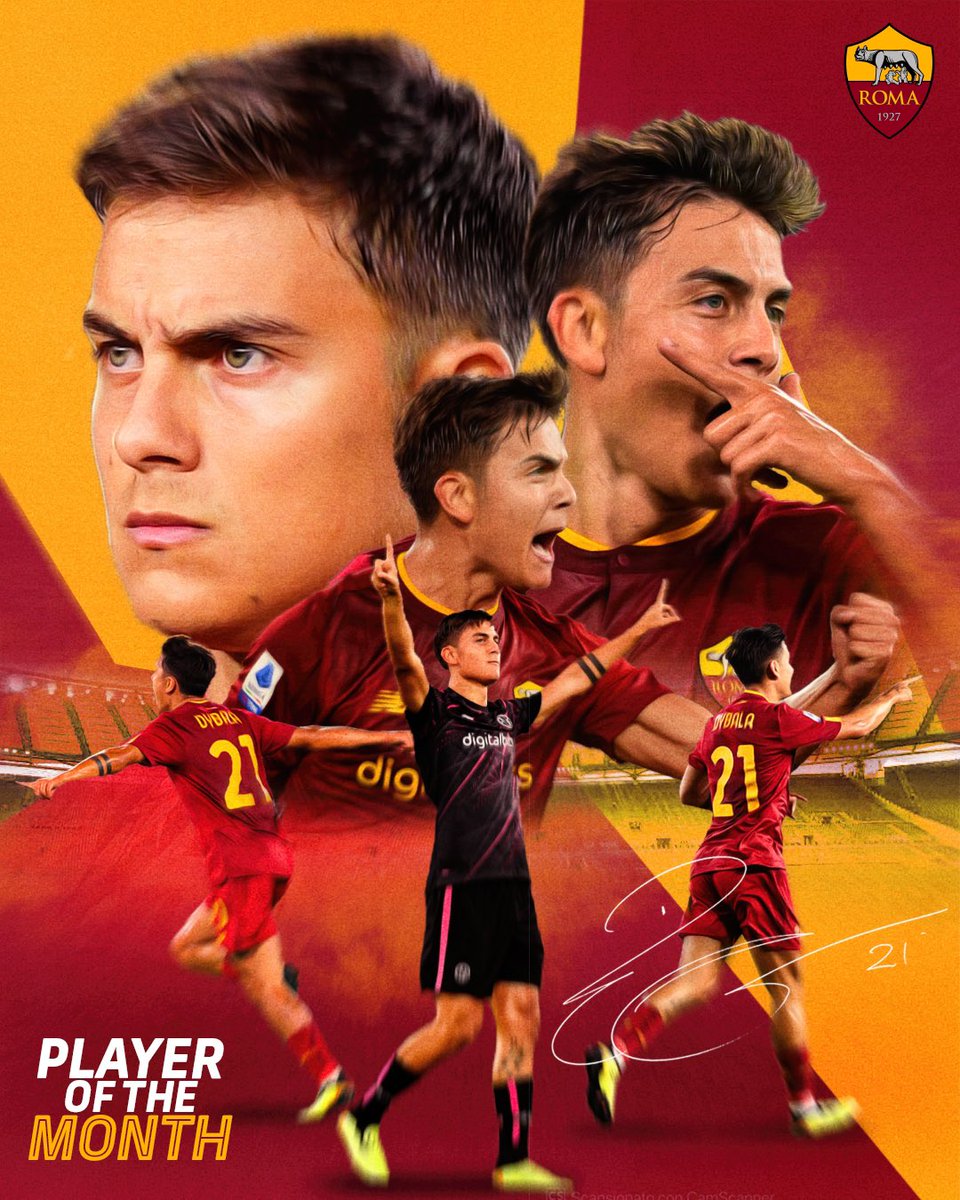 🟨 Player of the Month 🟥

🗳️ Il più votato di settembre è <a href="/PauDybala_JR/">Paulo Dybala</a> 👏

#ASRoma