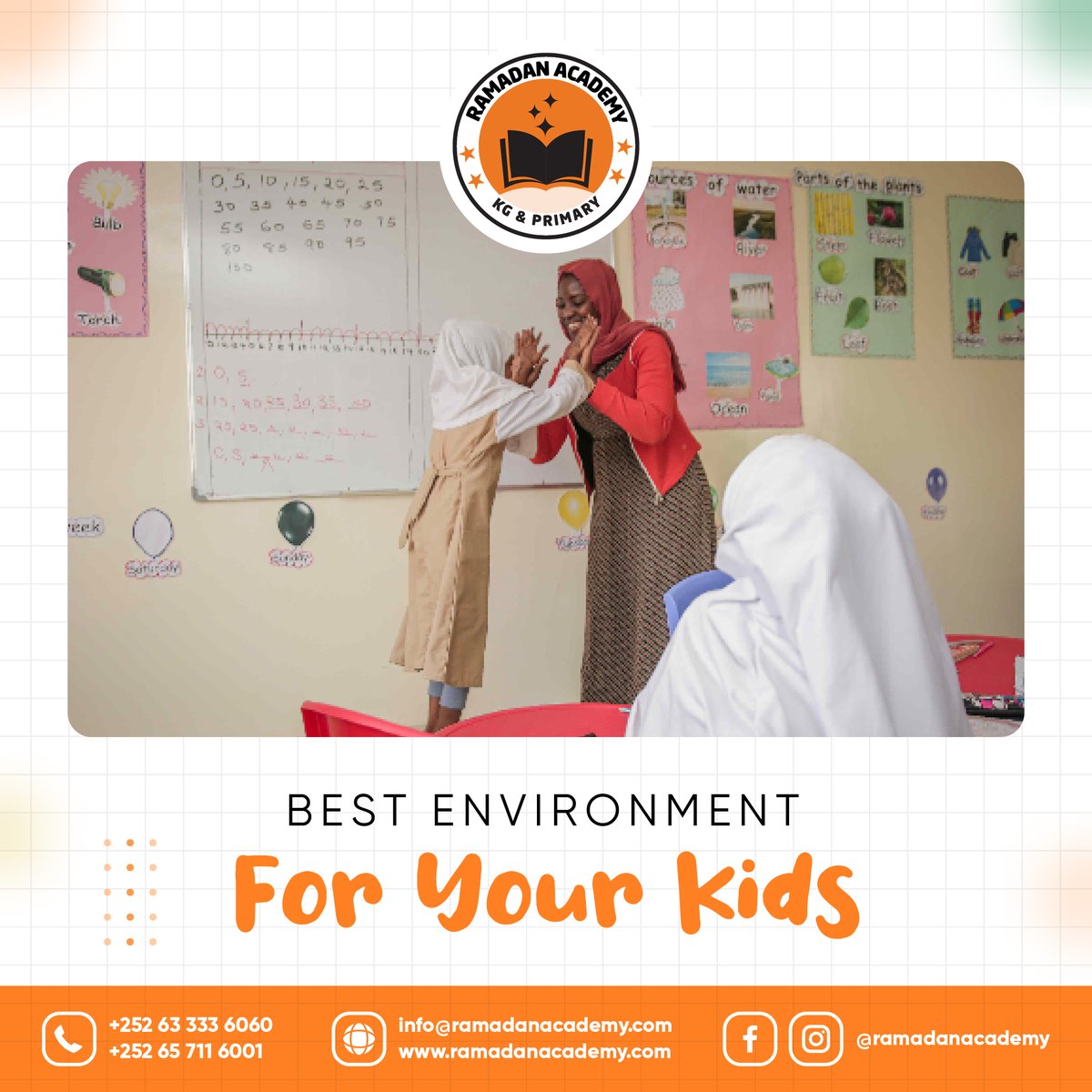 ramadan_academy's tweet photo. Our Vision at Ramadan Academy is to offer excellent academics to all learners
Enroll Now Or Visit Us At The School For More Info
📞 +252 63 3336060
📞 +252 65 711 6001
✉️ info@ramadanacademy.com
#ramadanacademy #somaliland #hargeisa #somalia #mugdisho https://t.co/UGWZqez0xQ