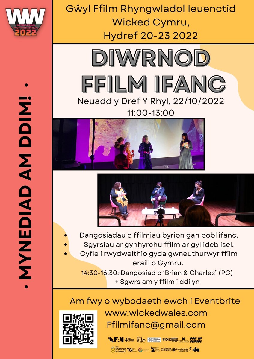 Ffilm Ifanc (@ffilmifanc) on Twitter photo And here it is! Our #FfilmIfancTakeover schedule for 22nd October. We are thrilled and honored to be able to run a day of FREE events at the <a href="/FilmWicked/">Wicked Wales</a> International Youth Film Festival in Rhyl this month. Places can be booked by emailing ffilmifanc@gmail.com And here it is! Our #FfilmIfancTakeover schedule for 22nd October. We are thrilled and honored to be able to run a day of FREE events at the <a href="/FilmWicked/">Wicked Wales</a> International Youth Film Festival in Rhyl this month. Places can be booked by emailing ffilmifanc@gmail.com
