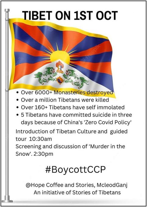 Tibet is continuously facing many problems due to the continuous harrasment of china and it should be stopped
 #BoycottCCP