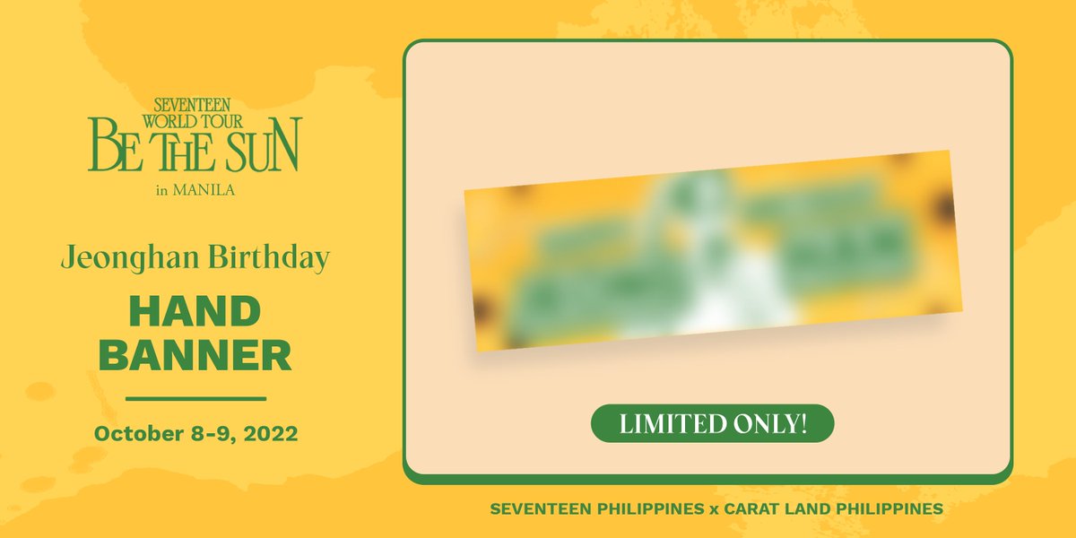 CaratLandPH's tweet photo. SEVENTEEN WORLD TOUR 'BE THE SUN' IN MANILA
Jeonghan Birthday Project 🇵🇭🍓

Lamp Post and Hand Banners
More info about the hand banner soon!

Help us raise funds for the projects:
Donation Form
🔗 https://t.co/qPpoaAnl8k

@seventeenphil x @caratlandph
#BETHESUNinMNL #BeTSinMNL https://t.co/IHXUffA1IC