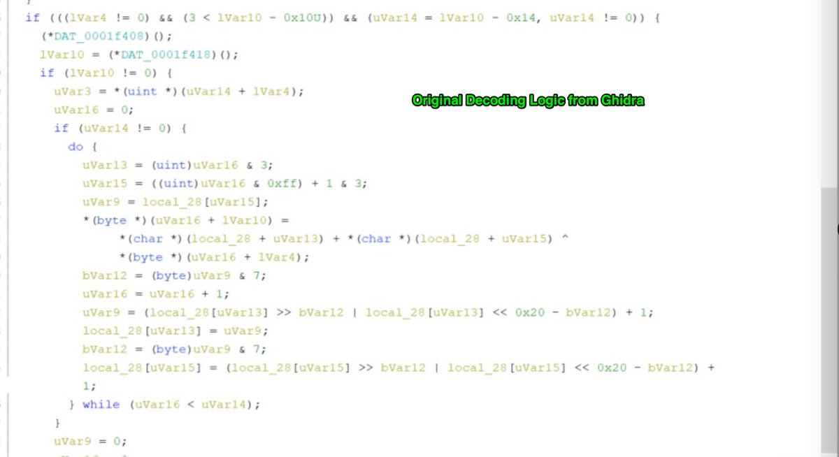 embee_research's tweet image. I recently wrote a static decoder for encrypted #IcedID files using Ghidra and Python😀 

You can find it on Github, along with some sample files to play around with.  

github.com/matthewB-huntr…

1/ More notes below👇

#Malware #RE #reversing #ghidra