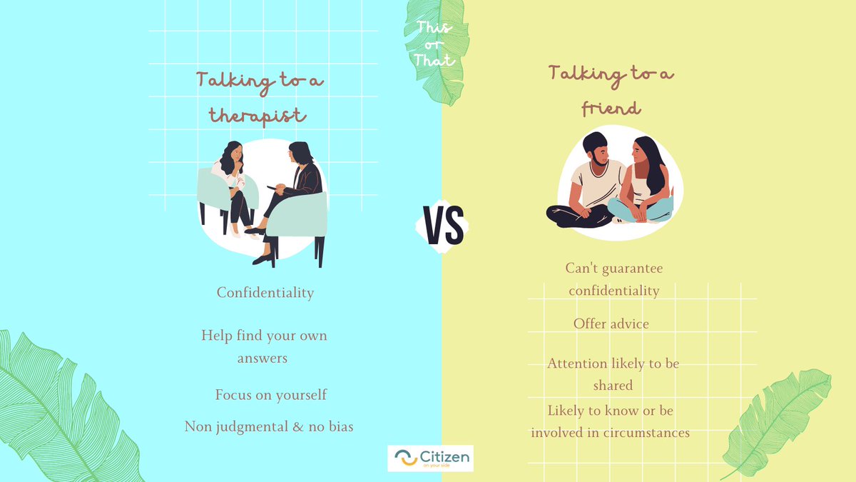 What is the difference between talking to a friend and talking to a therapist?

Both can be really helpful, but actually the experience can be quite different. Therapy allows a safe space to discuss what is going on for you, free from judgement.

#counsellingbirmingham